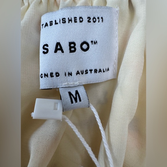 Sabo Skirt Cayenne Long Sleeve Yellow Floral Top size Medium NEW $58 - Picture 10 of 13